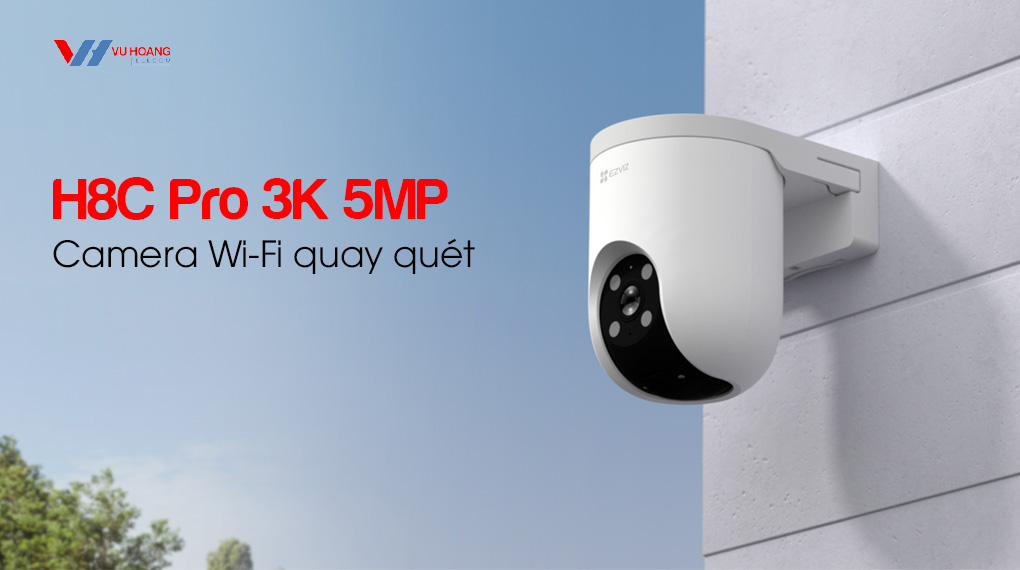 Bán camera IP Wifi quay quét thông minh EZVIZ H8C Pro 3K giá rẻ